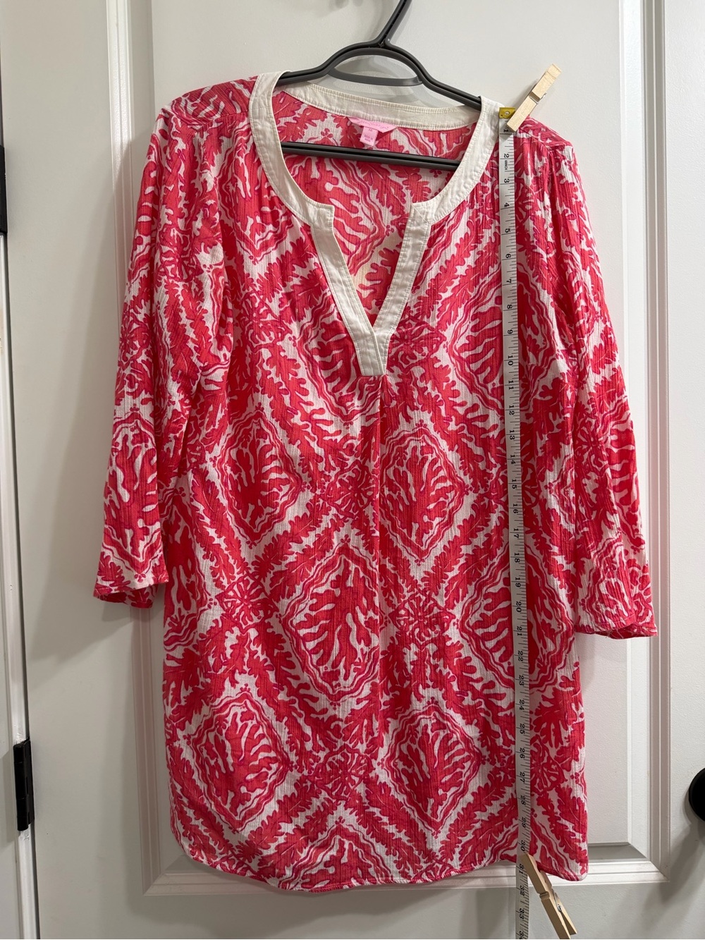 Lilly Pulitzer Pink and Cream Printed Blouse